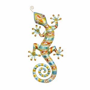 Metal Lizard Home Wall Decor Indoor Outdoor Wall Sculpture, Wall Art 30" X 14"🌟